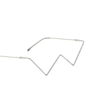 Designer blinged out celebrity silver sunglasses